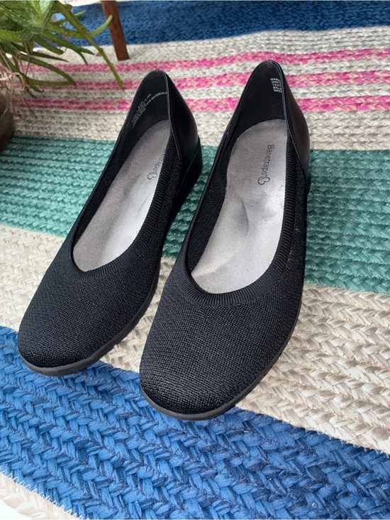 BareTraps Shoes - BareTraps Black Knit Slip-On Ballet Flats